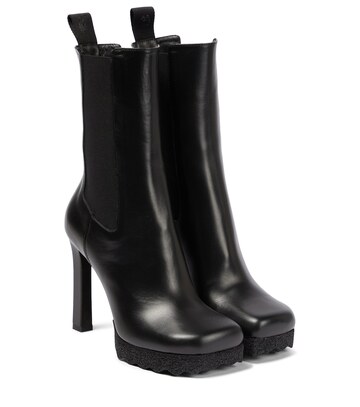 Off-White Leather ankle boots in black