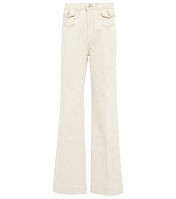 Re/Done 70s Pocket high-rise wide-leg jeans in white