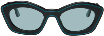 marni ssense exclusive black retrosuperfuture edition kea island sunglasses in blue