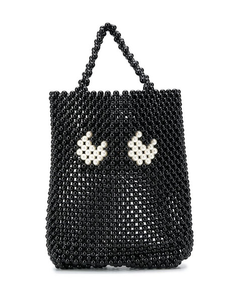 Anya Hindmarch small eyes tote in black