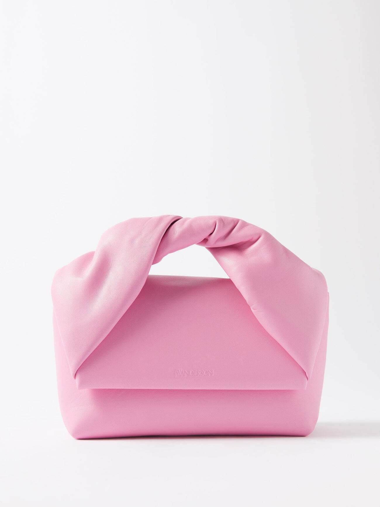 JW Anderson - Twister Medium Leather Crossbody Bag - Womens - Pink