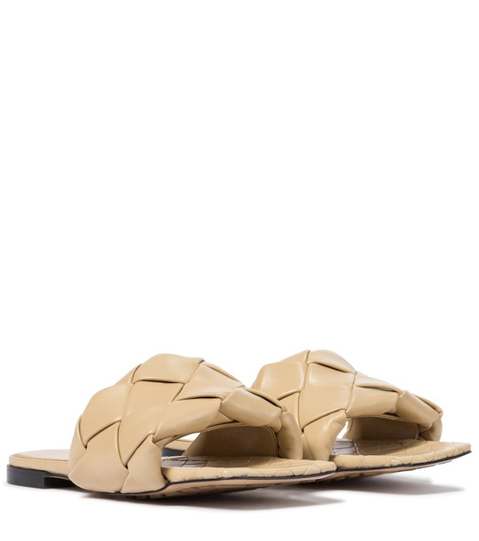Bottega Veneta BV Lido leather sandals in beige