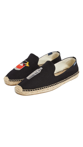 Soludos x Lucy Mail Negroni & Shaker Espadrilles in black