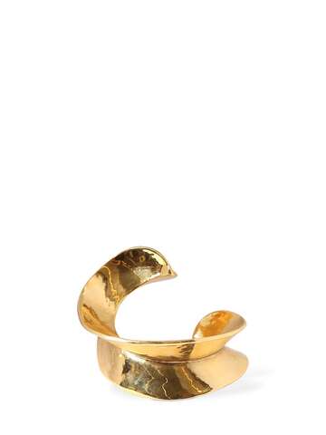 SAINT LAURENT Curve Cuff Bracelet in gold