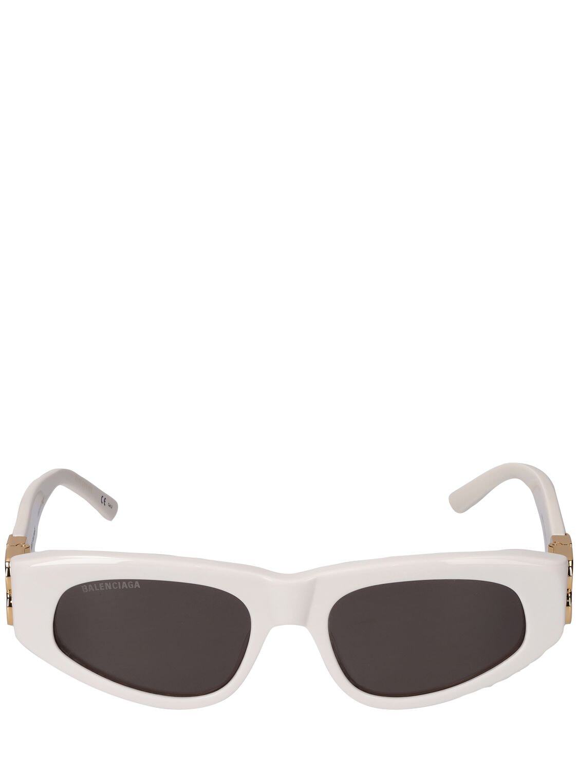 BALENCIAGA 0095s Dynasty Cat-eye Acetate Sunglasses in white