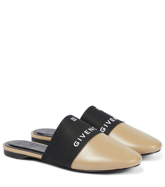 Givenchy Bedford 4G leather slippers in beige
