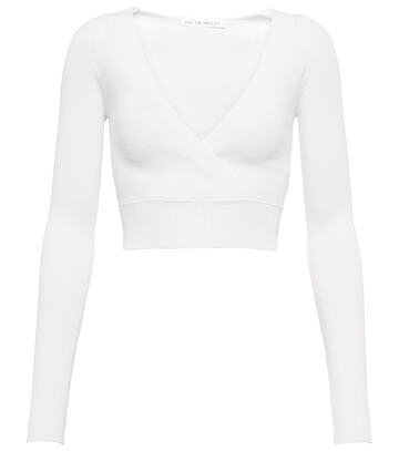 live the process exclusive to mytheresa â verso cropped ribbed-knit tennis top in white
