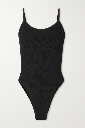 hunza g - + net sustain pamela seersucker swimsuit - black