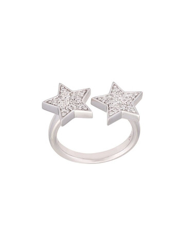 Alinka 'Stasia' diamond double star ring in metallic