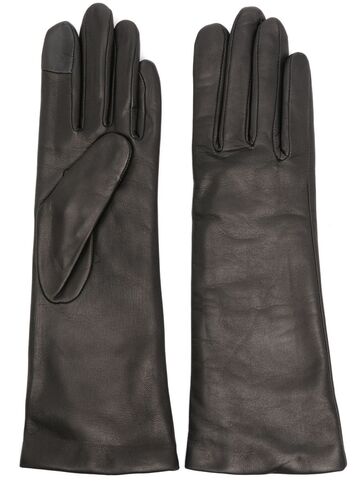 agnelle christina leather gloves - black