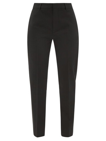 saint laurent - grain de poudre slim-leg tuxedo trousers - womens - black