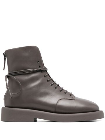 marsèll lace-up leather boots - grey
