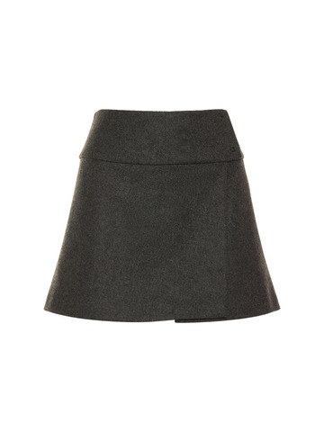 THE GARMENT Moscow Wool Blend Mini Skirt in grey