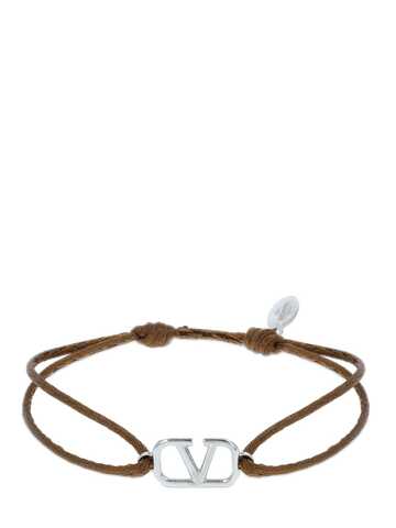 valentino garavani v logo slim adjustable bracelet
