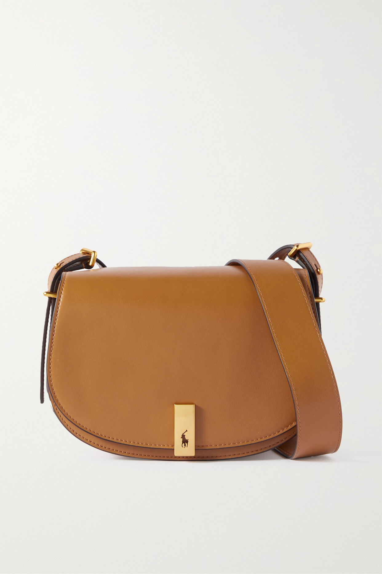 Polo Ralph Lauren - Polo Id Medium Leather Shoulder Bag - Brown