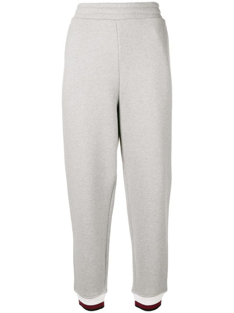 T By Alexander Wang contrast band track pants in grey