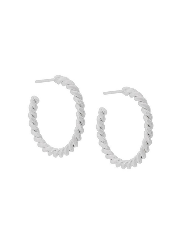 Isabel Lennse twisted loop earrings in silver