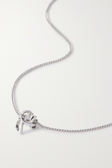 saint laurent - silver-tone necklace - m