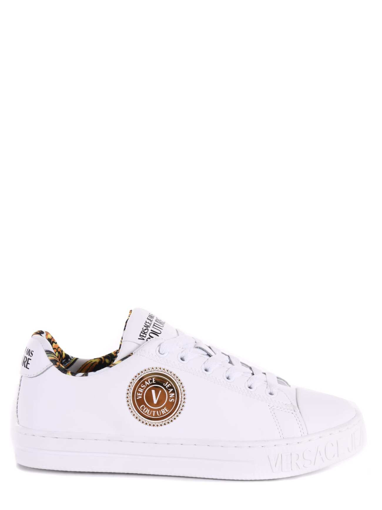 Sneakers Versace Jeans Couture In Pelle in bianco