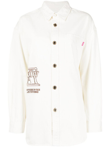AAPE BY *A BATHING APE® AAPE BY *A BATHING APE® embroidered-logo oversized shirt - White