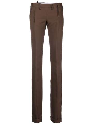 dsquared2 high-waisted slim-cut trousers - brown