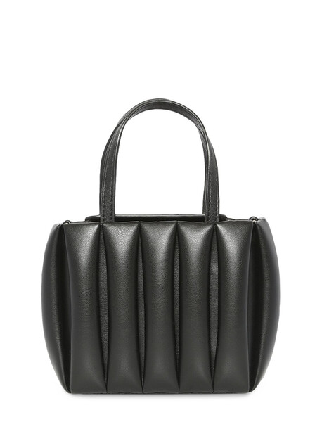 THEMOIRÈ Aria Faux Leather Top Handle Bag in black