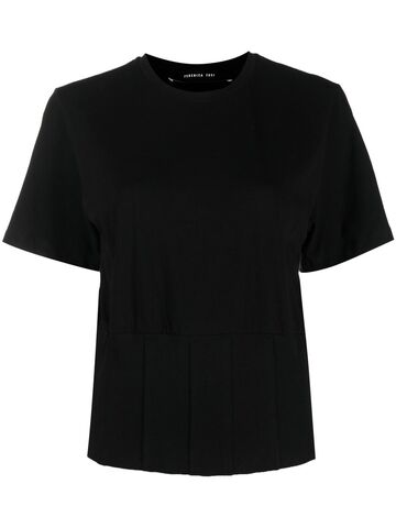 federica tosi panelled short-sleeved t-shirt - black