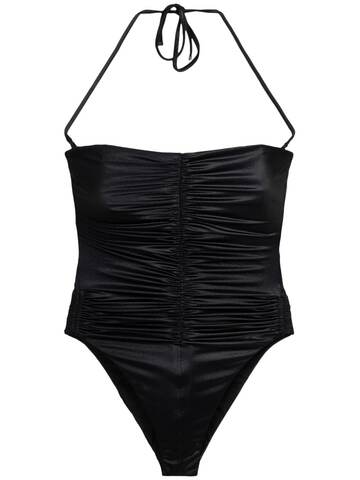 SAINT LAURENT Jersey Onepiece Swimsuit in black
