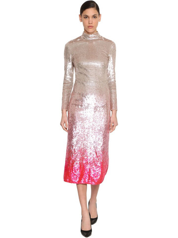 TEMPERLEY LONDON Degradé Sequined Stretch Tulle Dress in silver / multi