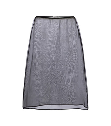 Dries Van Noten Silk organza miniskirt in black