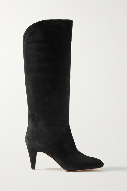 Isabel Marant - Laylis Suede Knee Boots - Black