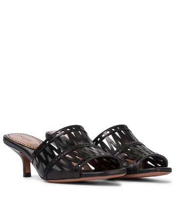 AlaÃ¯a Leather sandals in black