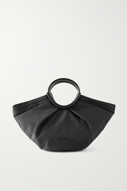 Transience - Gather Around Leather-trimmed Shell Tote - Black