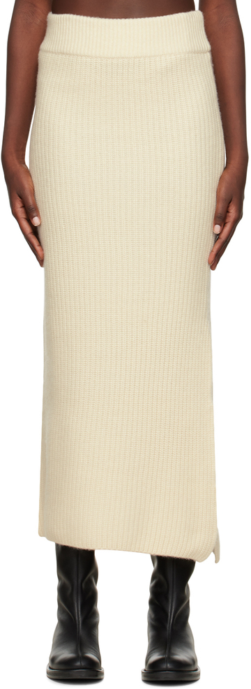 Trunk Project Off-White Slit Midi Skirt in ivory