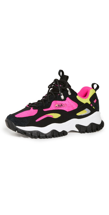 Fila Ray Tracer Sneakers in black / pink / white