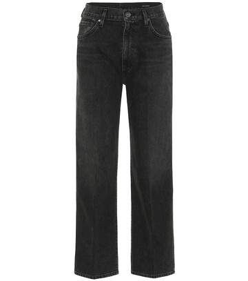 Goldsign The Cropped A high-rise jeans in black