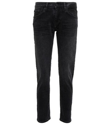 ag jeans ex-boyfriend mid-rise slim jeans in black