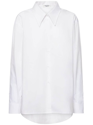 EVANGELIE SMYRNIOTAKI X AMOTEA Kaia Oversize Cotton Poplin Shirt in white