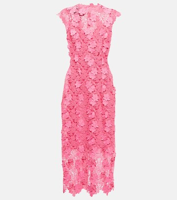 Monique Lhuillier Lace midi dress in pink