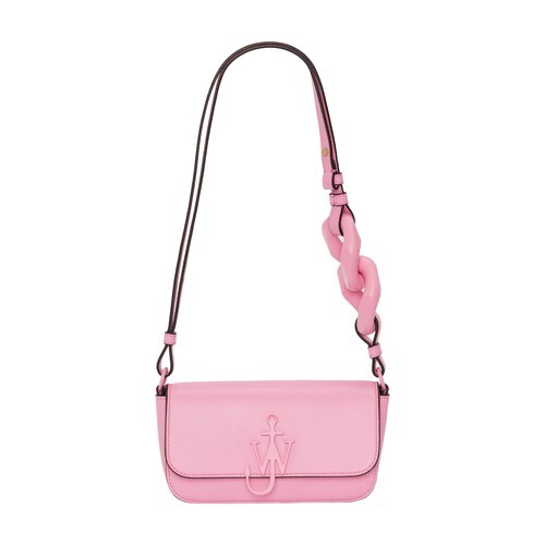Jw Anderson Anchor Chain Baguette - Leather Shoulder Bag in pink