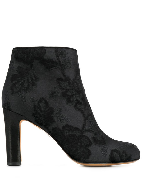 Chie Mihara brocade ankle boots in black