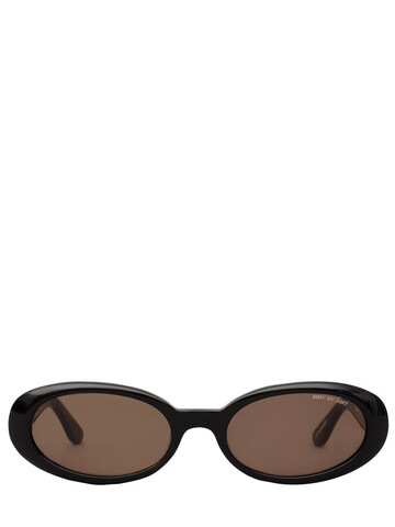DMY BY DMY Valentina Oval Acetate Sunglasses in black / brown