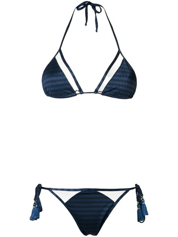Brigitte triangle bikini set in blue