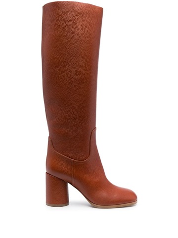 casadei cleo 85mm textured-finish boots - orange