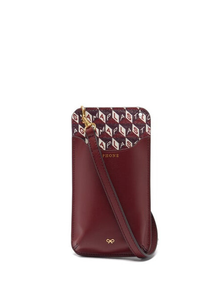 Anya Hindmarch - I Am A Plastic Bag Recycled-canvas Phone Pouch - Womens - Burgundy
