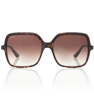 Cartier Eyewear Collection Signature C square sunglasses in brown