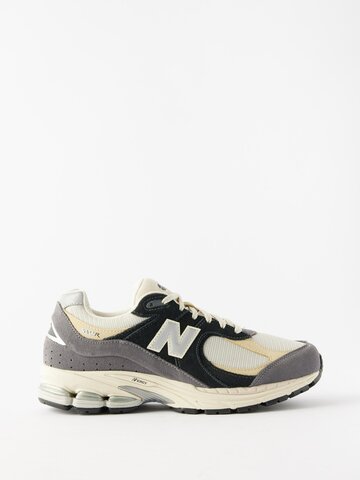 new balance - 2002r suede and mesh trainers - womens - dark navy