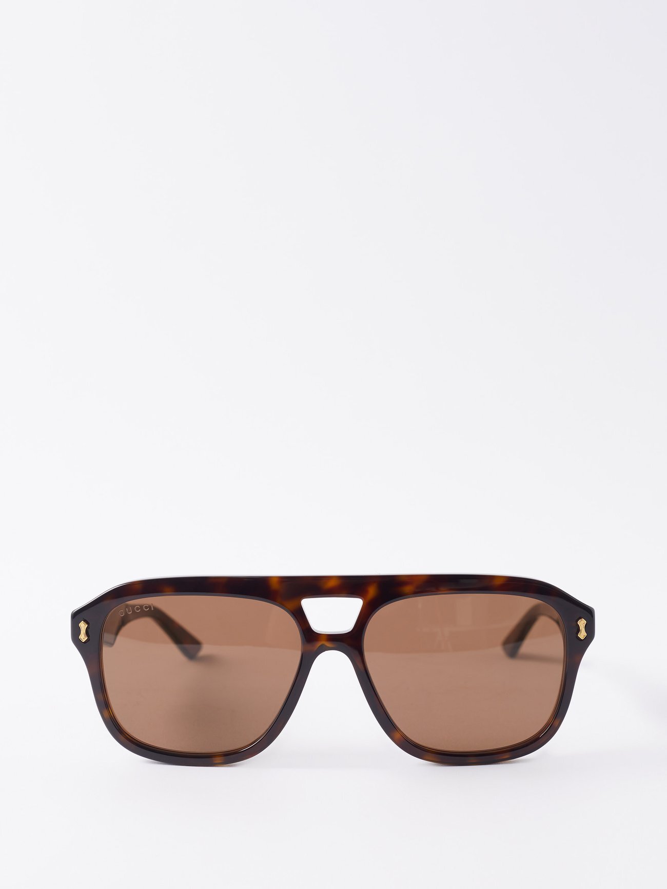 Gucci Eyewear - Aviator Tortoiseshell-acetate Sunglasses - Womens - Brown Multi