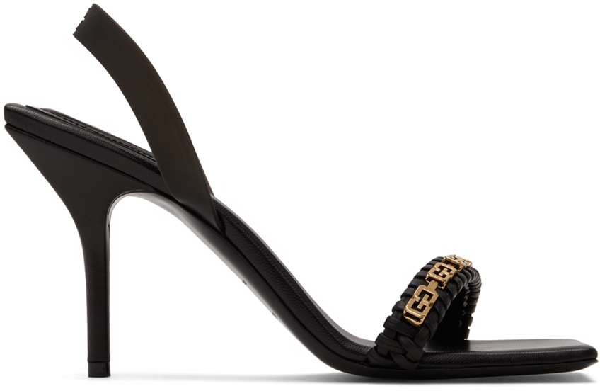 Givenchy Black G Woven Heeled Sandals