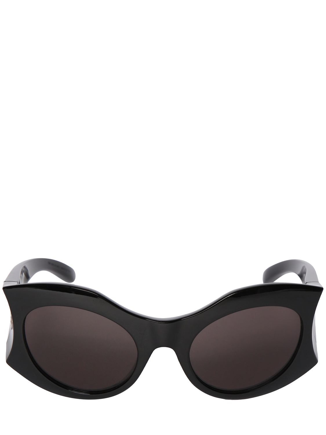 BALENCIAGA 0256s Hourglass Acetate Sunglasses in black